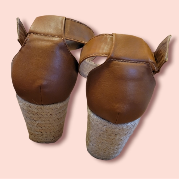 Denim Wedge Espadrille Sandals - Picture 3 of 4